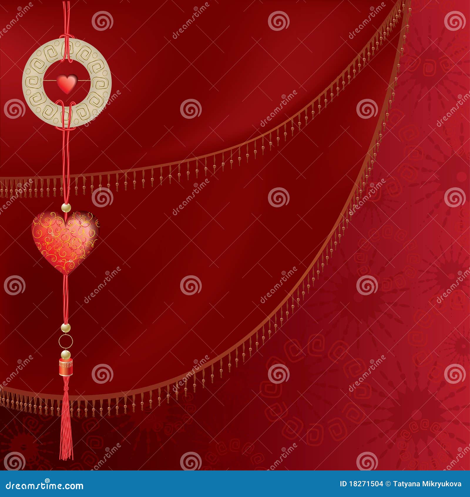 Chinese heart stock vector. Illustration of china, pattern 18271504