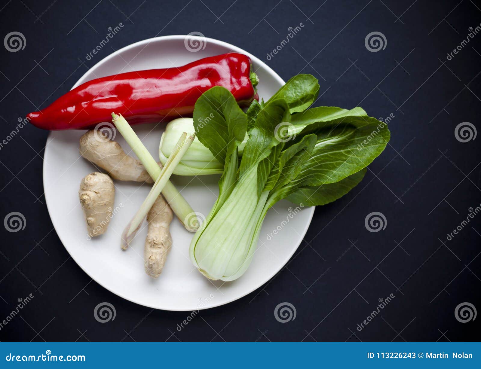 Chinese Ingredients Arranged on Plate. Stock Image Image of cuisine