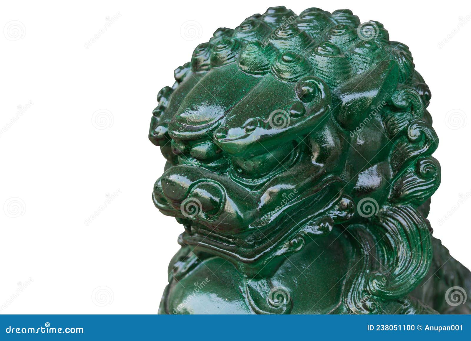 Chinese Jade Lion Statue on White Background Stock Photo Image of