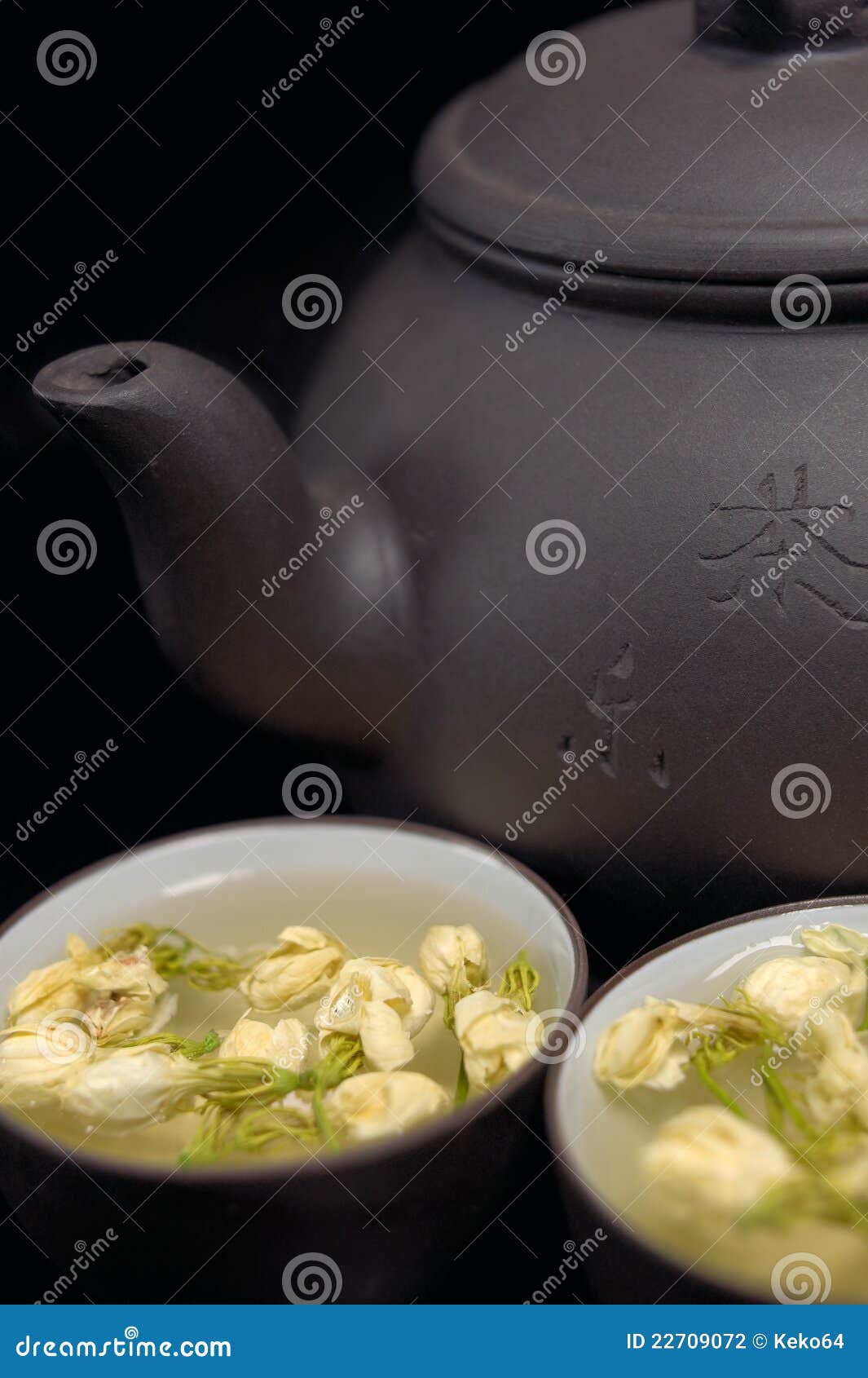Chinese Jasmine Tea Pot and Cups Stock Photo Image of china, bowl 22709072
