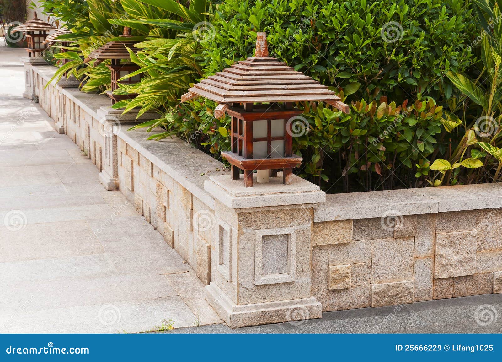 Chinese Lamp stock image. Image of detail, garden, china 25666229