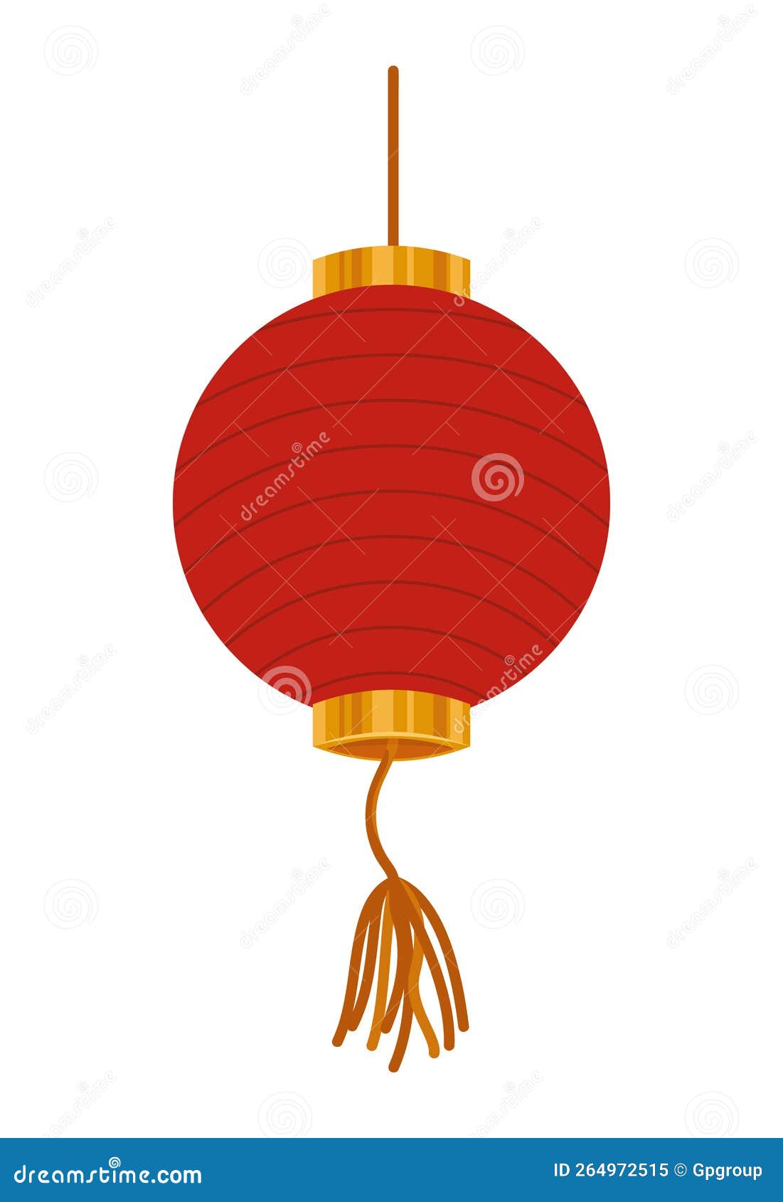 Chinese lamp illustration stock vector. Illustration of decor 264972515