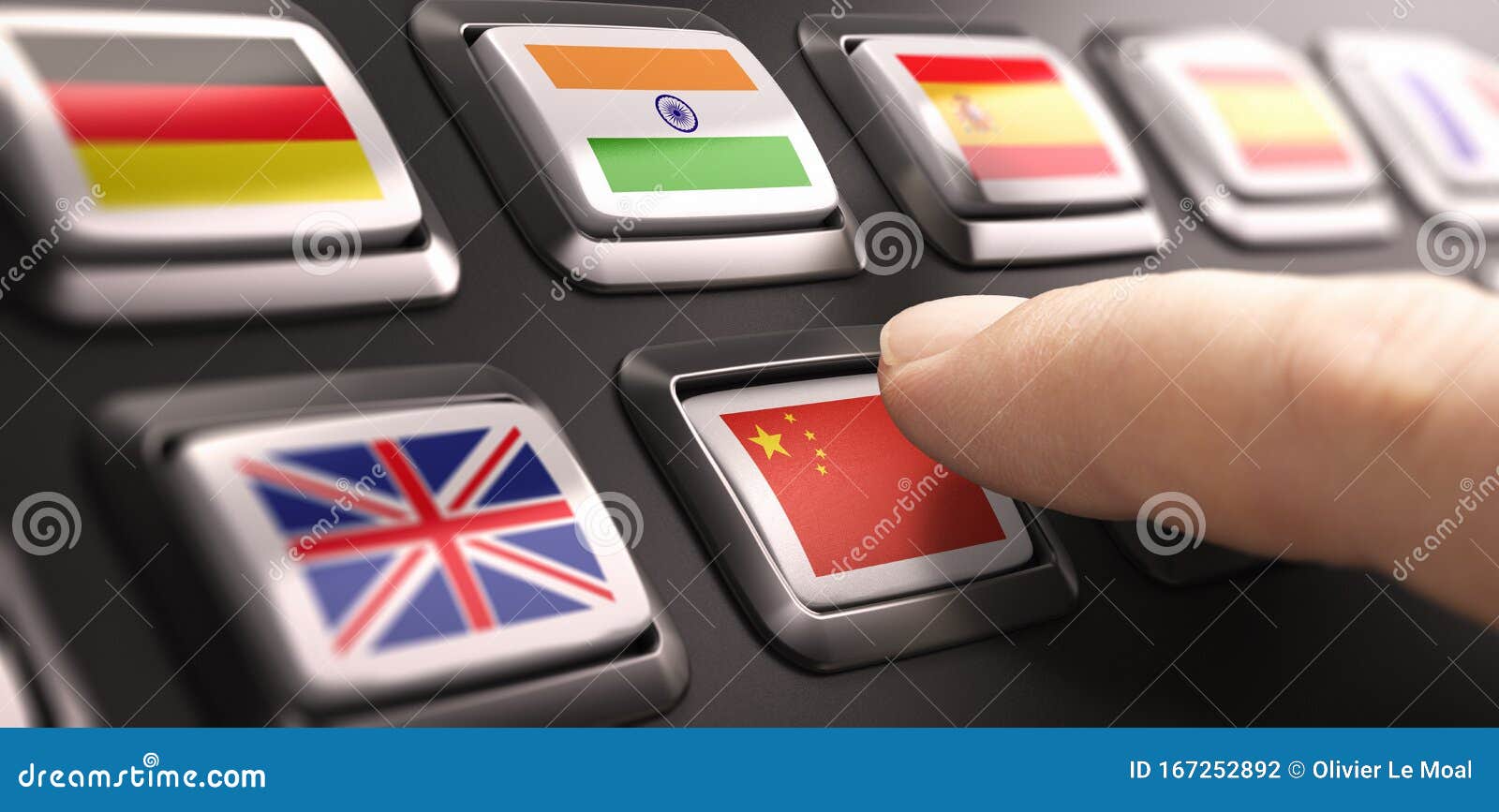 Chinese Language Concept. Online Translation Stock Illustration Illustration of chinese, push