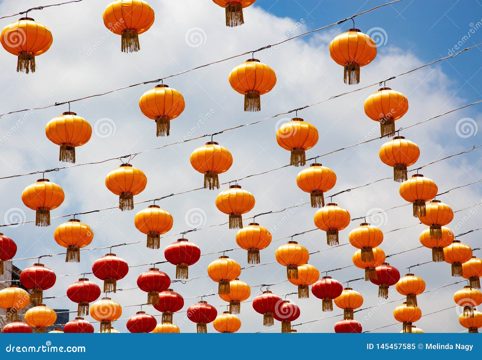 Chinese Lanterns and Blue Sky Stock Image Image of event, blue 145457585