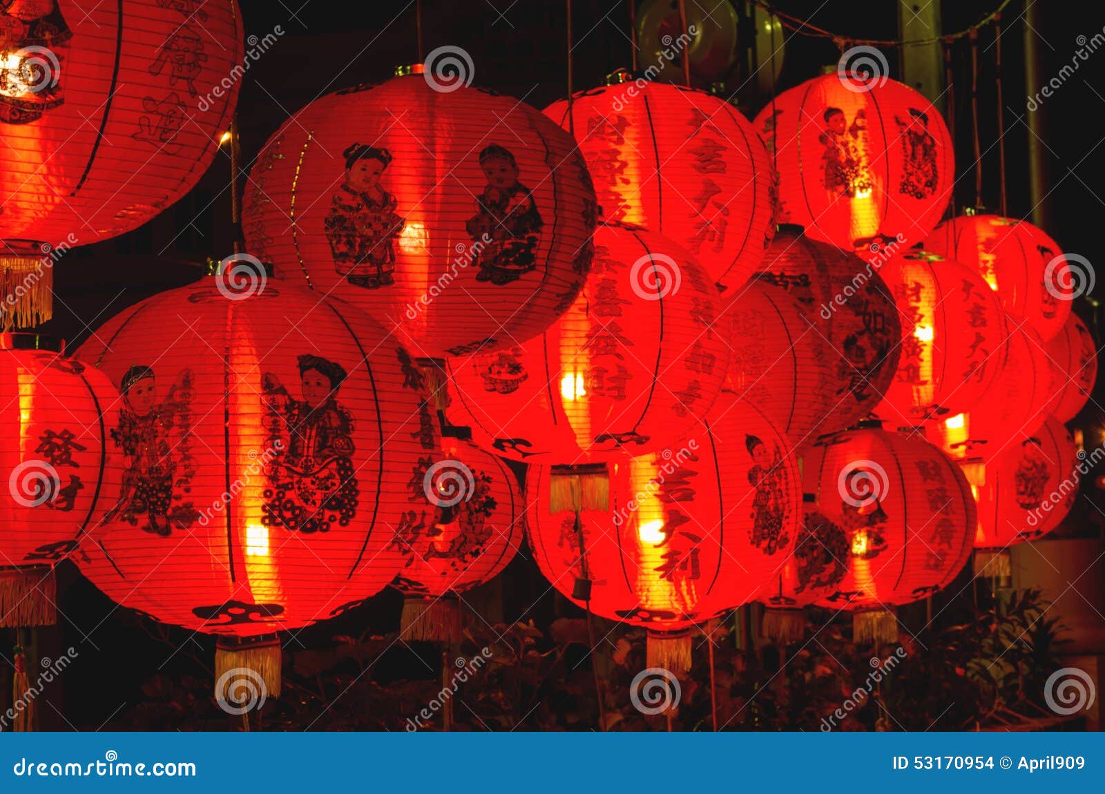Chinese Lanterns Decoration Stock Photo Image of symbol, asian 53170954