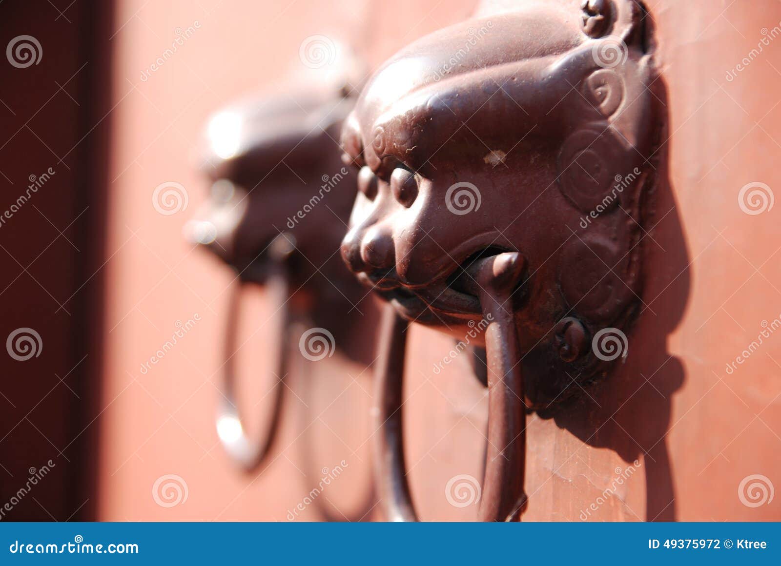 Chinese Lion Protector Door Knocker Found In China Stock Photo Image of landscape, motorbike