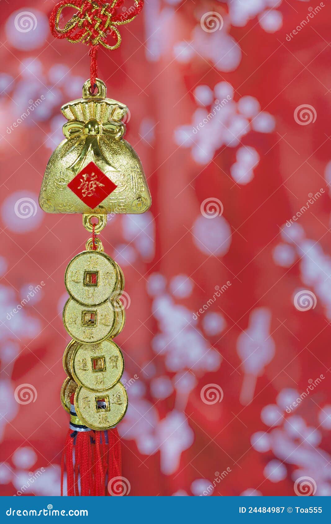 Chinese Lucky Knot on Red Background Stock Image Image of lunar