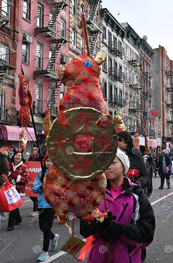 Chinese Lunar New Year Parade NYC Editorial Stock Image Image of