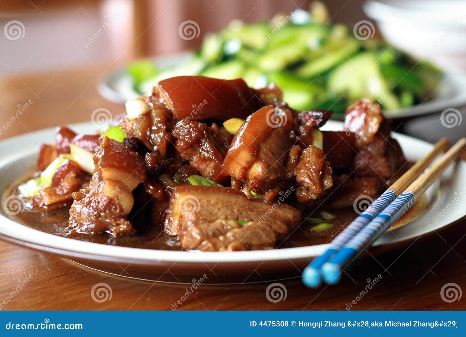 Chinese meat stock photo. Image of bowl, dinner, cutlery 4475308