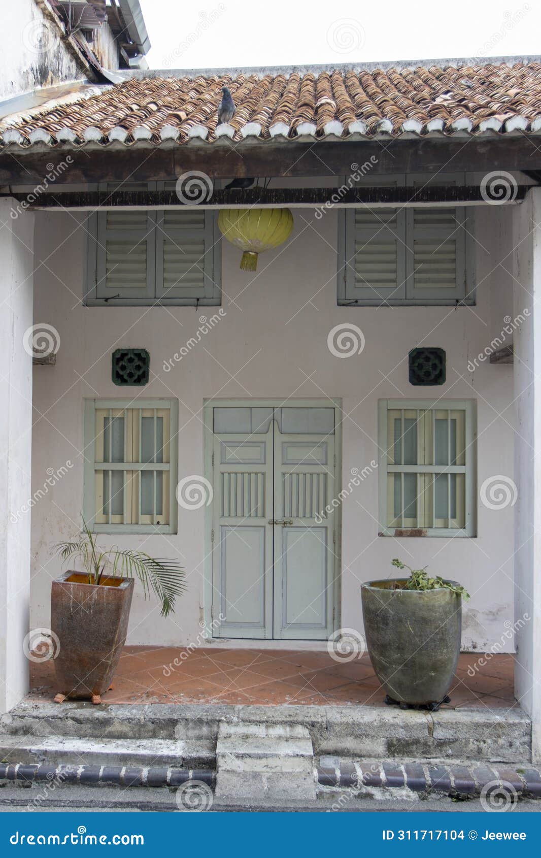 chinese merchant house in the old disrict of george town, penang, malaysia