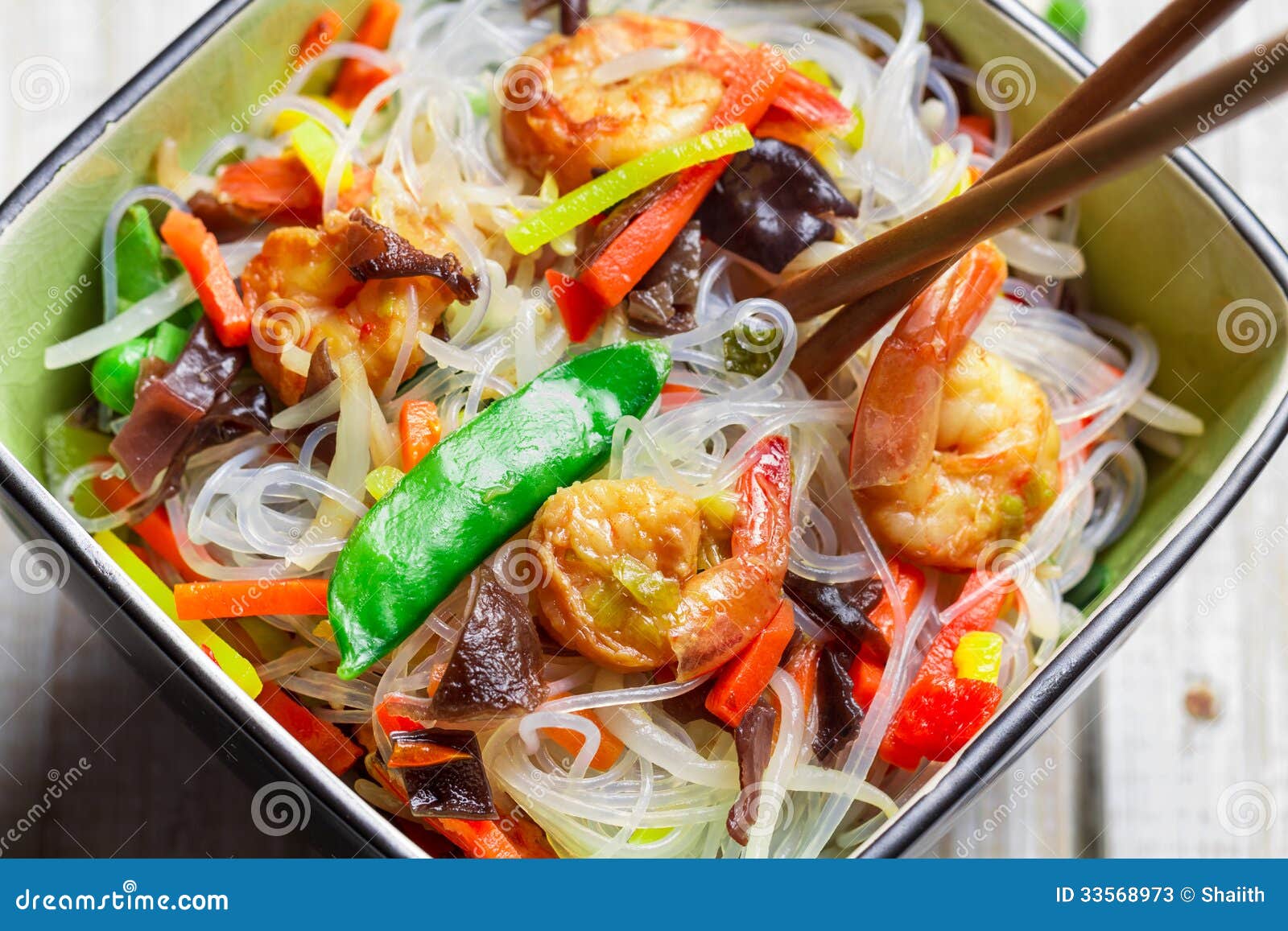 Chinese Mix Vegetables and Rice Noodles Stock Image - Image of grilled