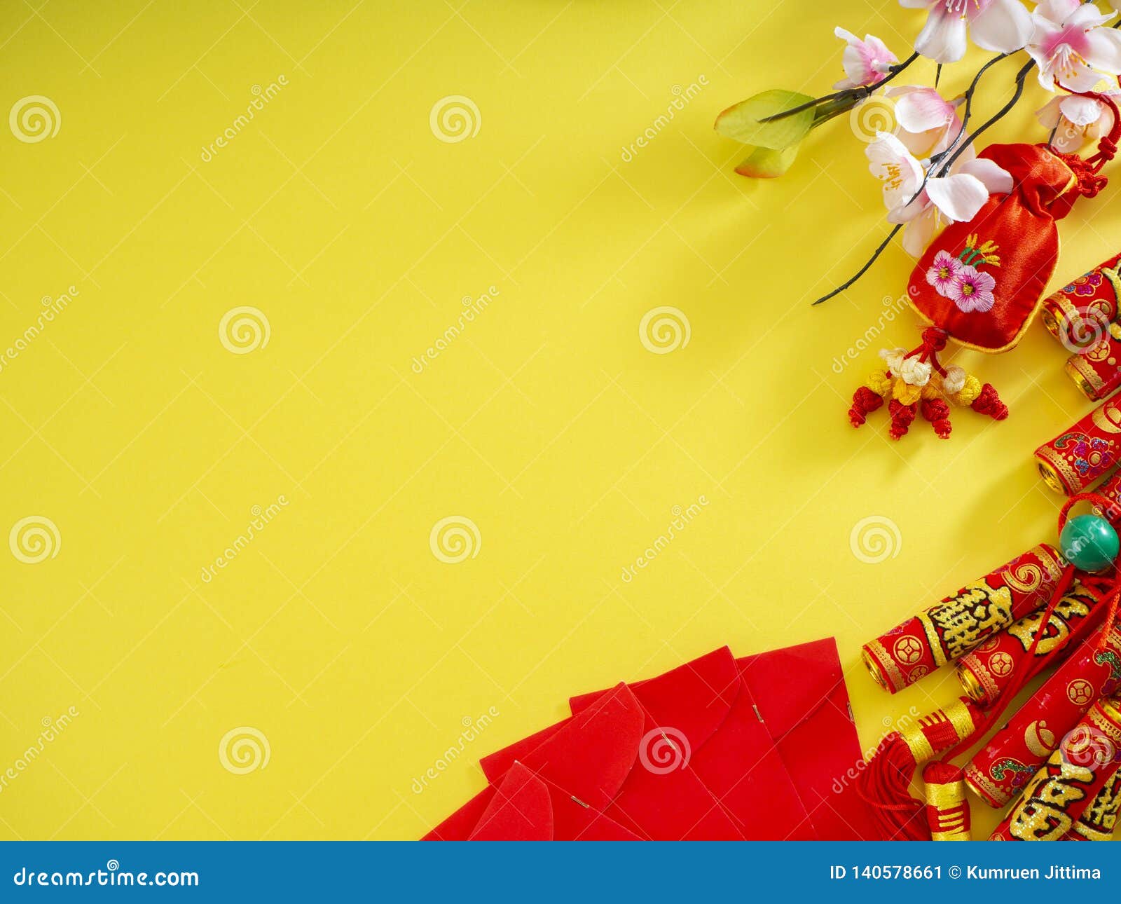 Chinese New Year Banner Background Stock Image - Image of space, yellow:  140578661