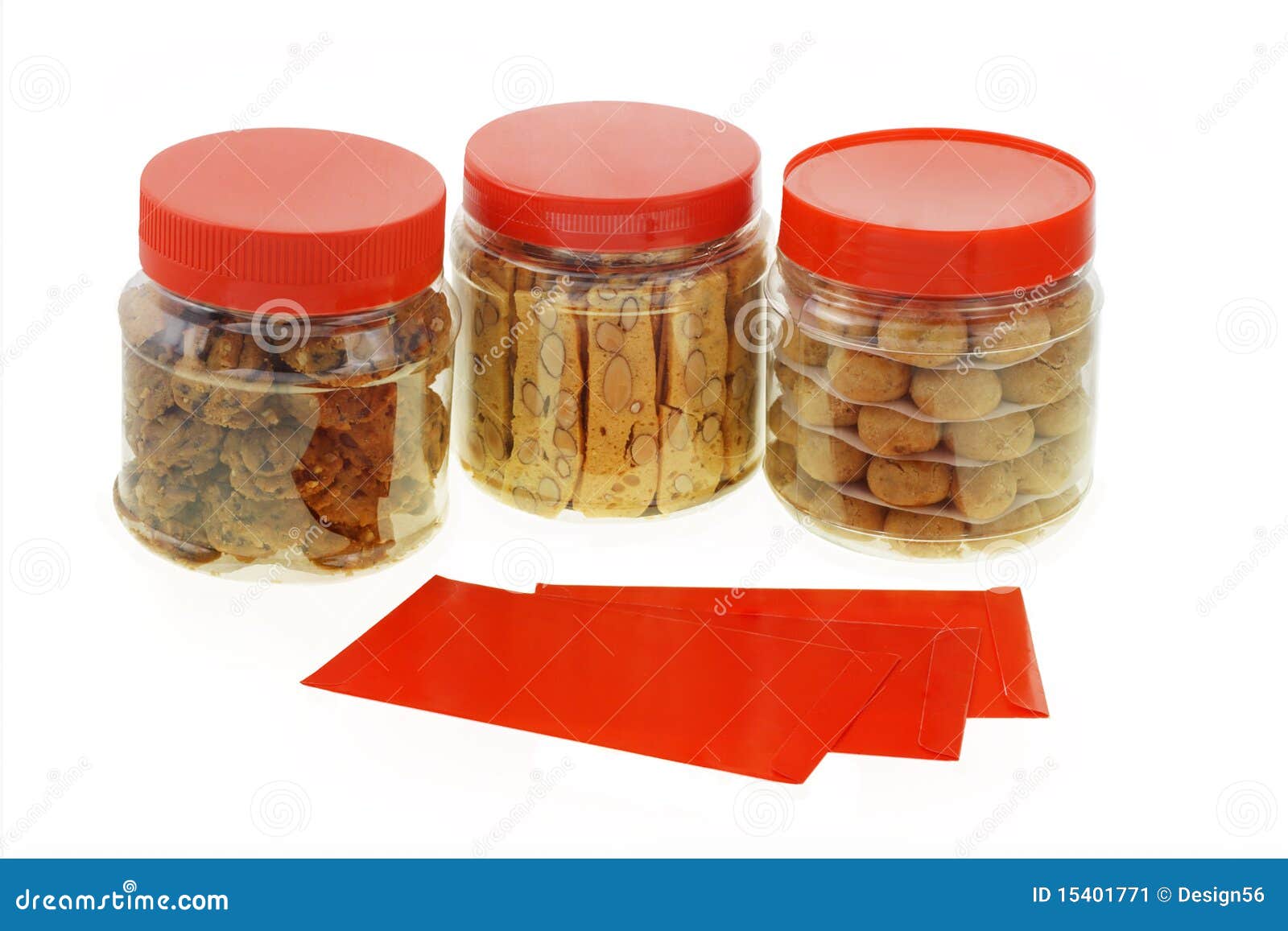 chinese new year cookies and red packets