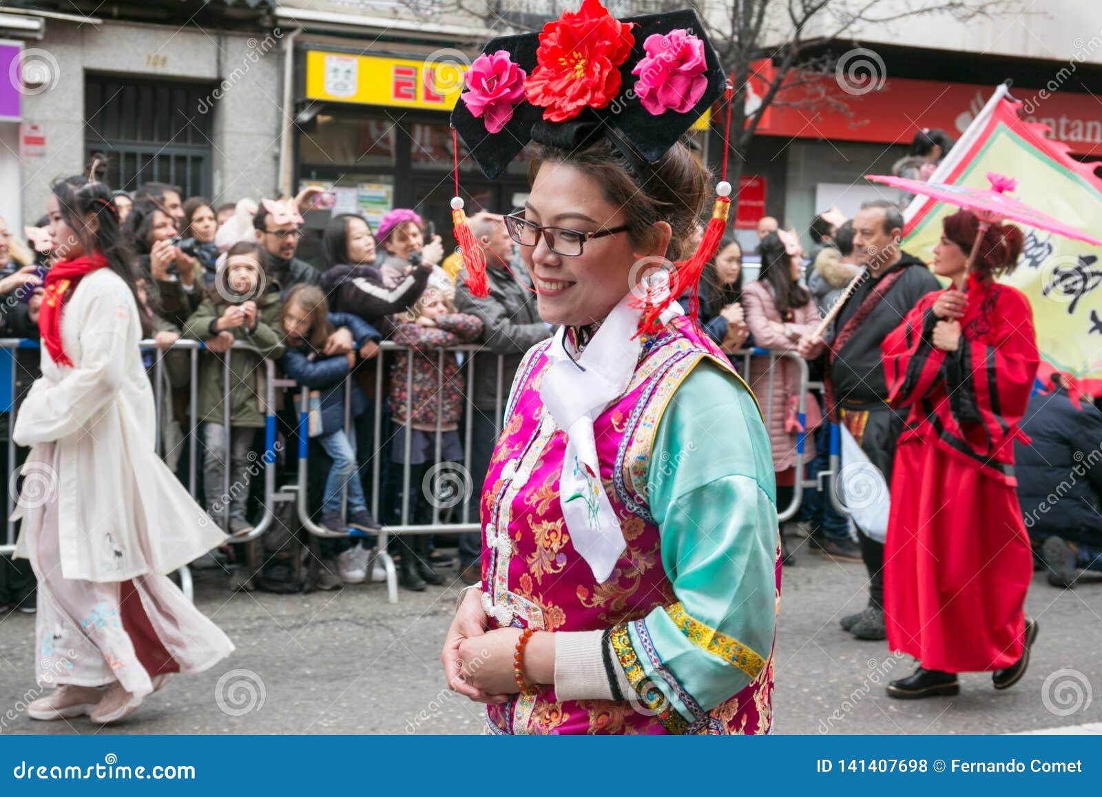 Chinese New Year Dance and Parade in the Usera Neighborhood, Madrid ...