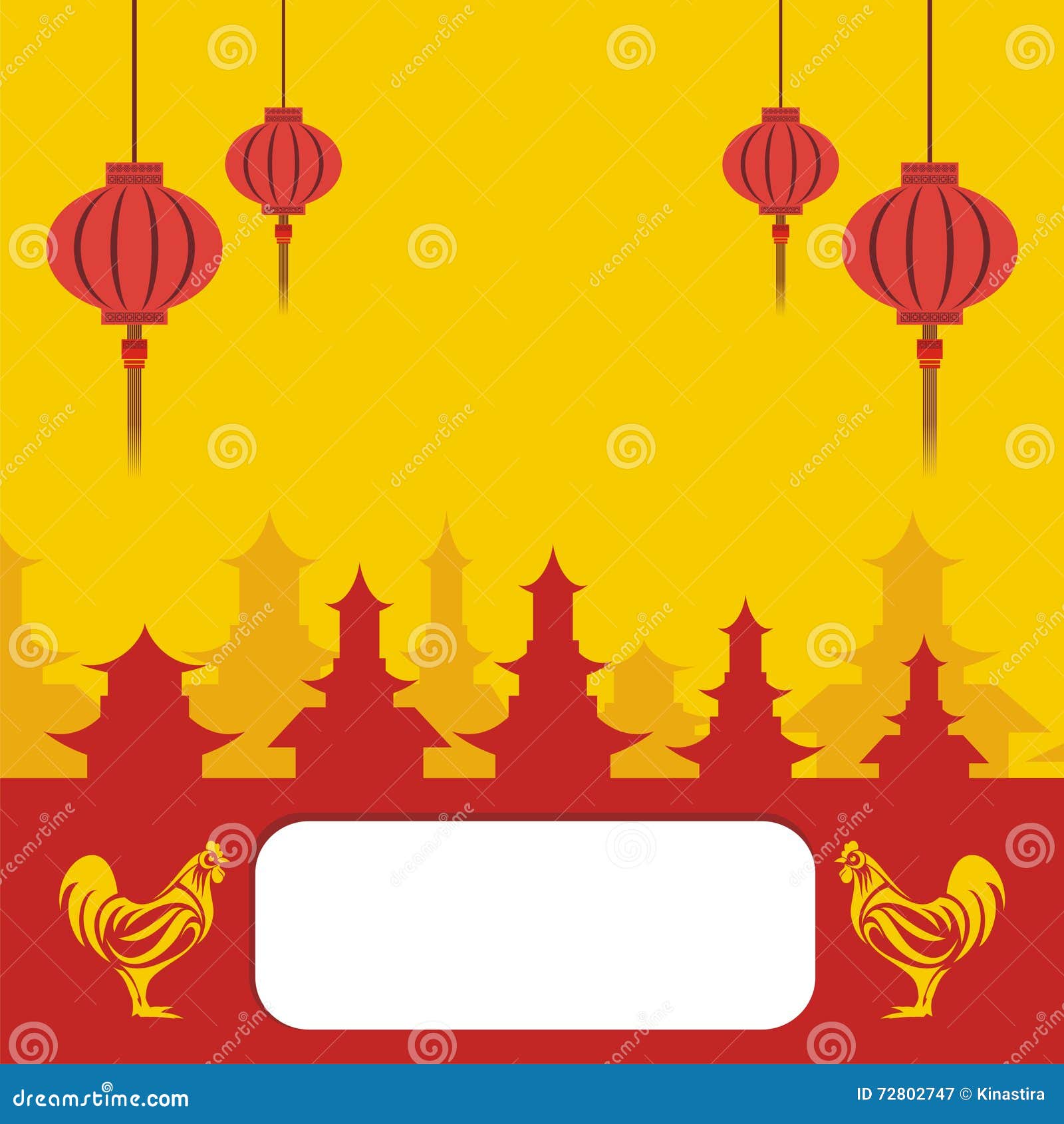 Chinese New Year Design - Year Of Rooster Stock Vector - Illustration of corner ...