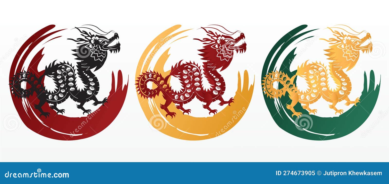 Chinese New Year Dragon Symbol. Year Of The Dragon Character Isolate Vactor Cartoon Vector