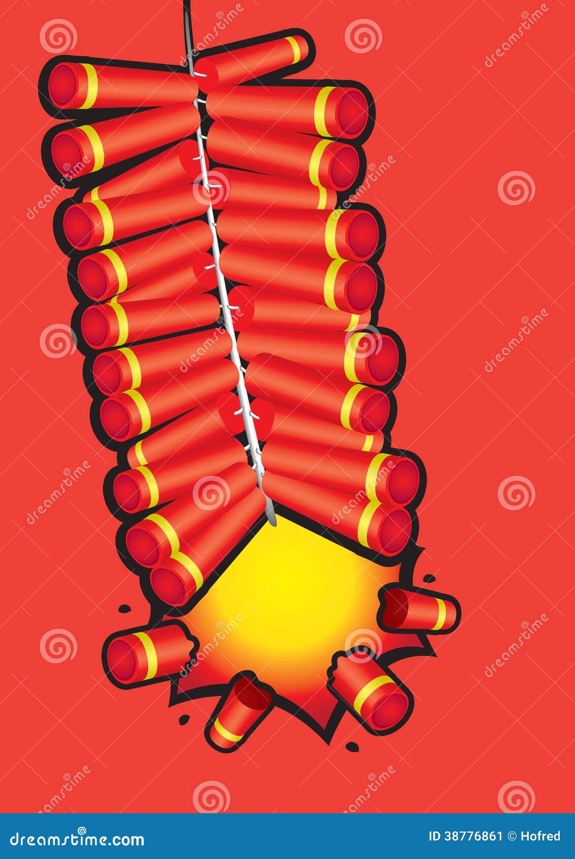 chinese new year firecracker free vector