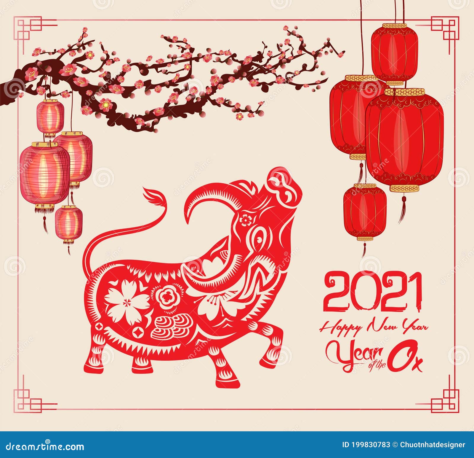 Chinese New Year Greeting Card And Poster 2021 (The Year