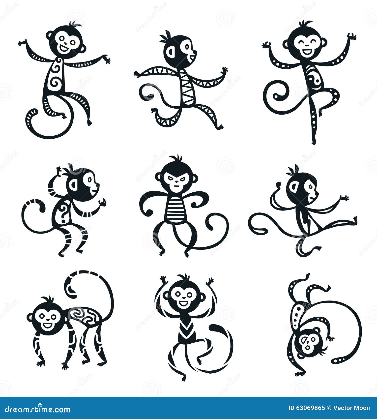 new year monkey icon new year monkey vector decoration icons stock new year monkey icon new year monkey vector decoration icons stock