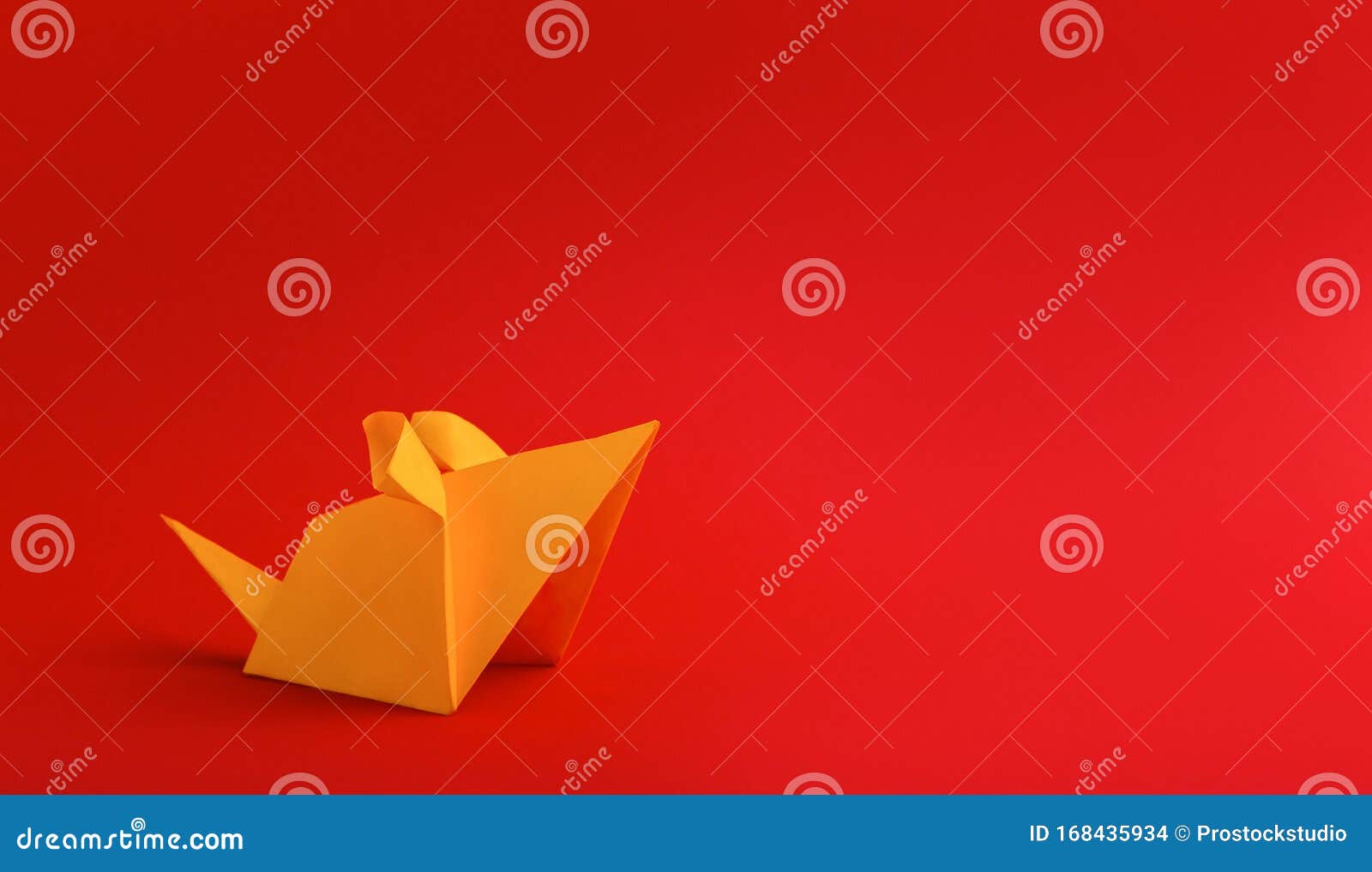 Chinese New Year 2020 Rat Zodiac Origami Paper Yellow On ...