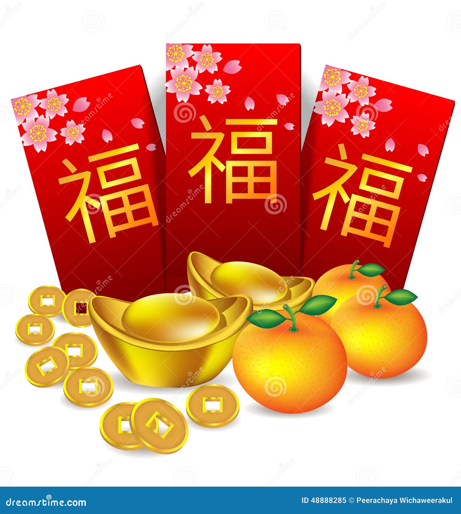 chinese new year red envelope clipart