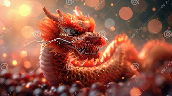 Chinese New Year 2024 Wallpaper Year of the Dragon Stock Illustration
