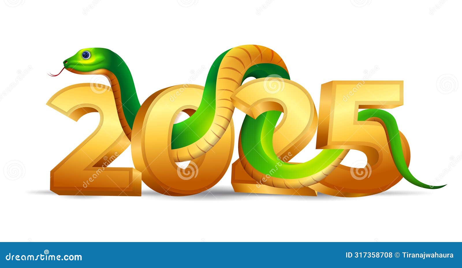 Chinese New Year 2025, Year of the Snake Sign Stock Vector Illustration of cartoon, year