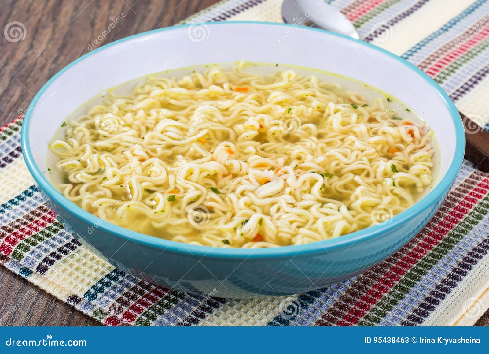 Chinese Noodle Soup with Spices Stock Image Image of background