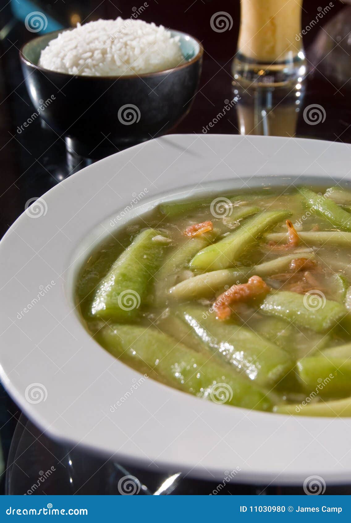 Chinese Okra with Dried Shrimp Stock Photo Image of food, dried 11030980