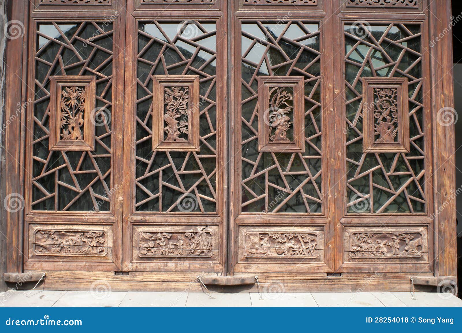 Chinese old style door stock photo. Image of china, qing 28254018
