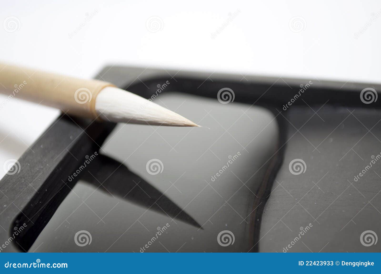 Chinese Paintbrushes Ink Stone Stock Image Image of brush, background