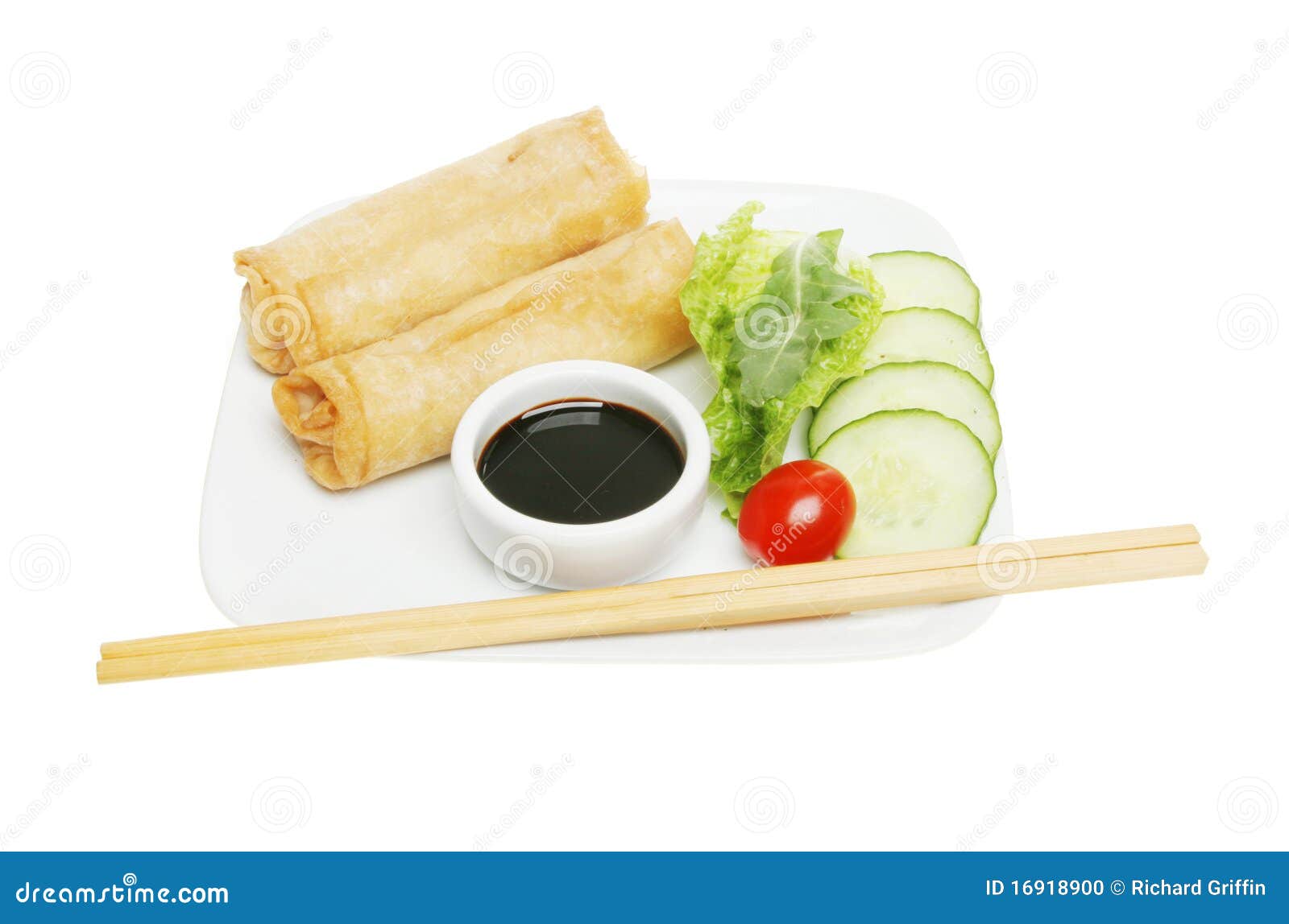 Chinese pancake rolls stock photo. Image of tomato, salad 16918900