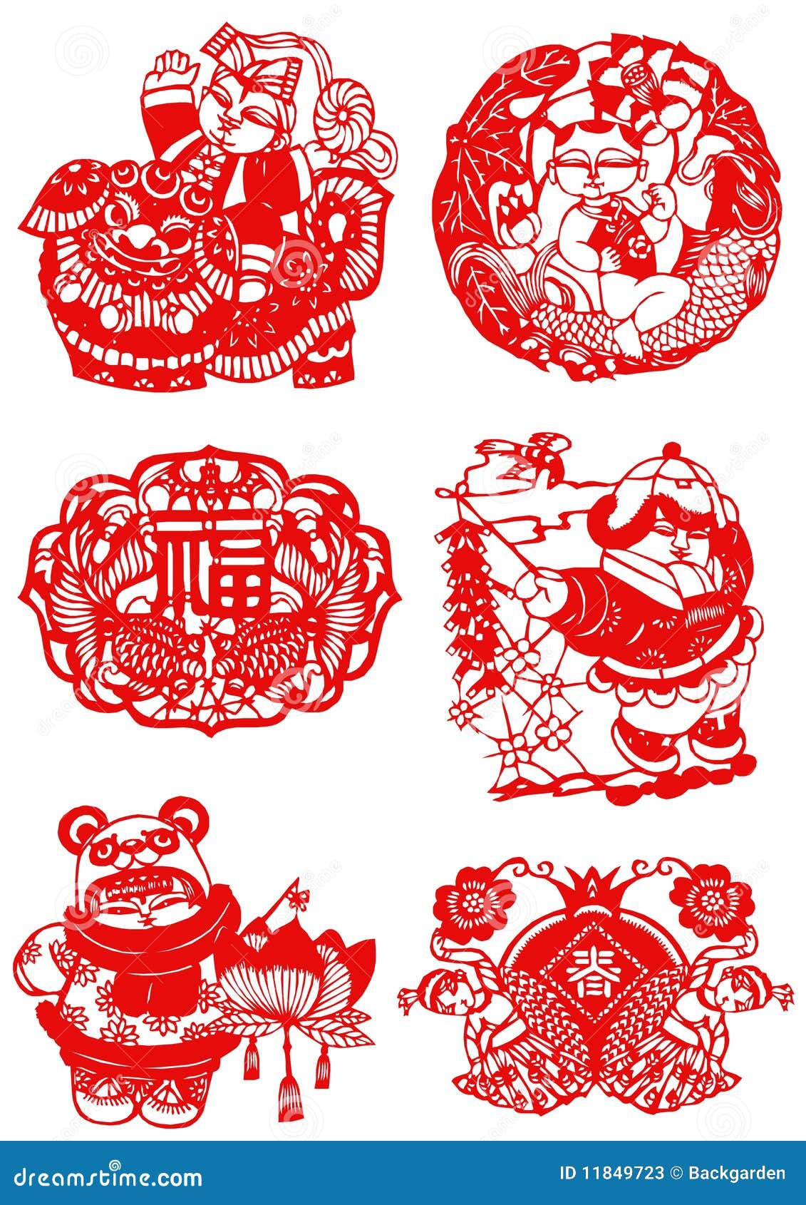 chinese paper-cut for happiness