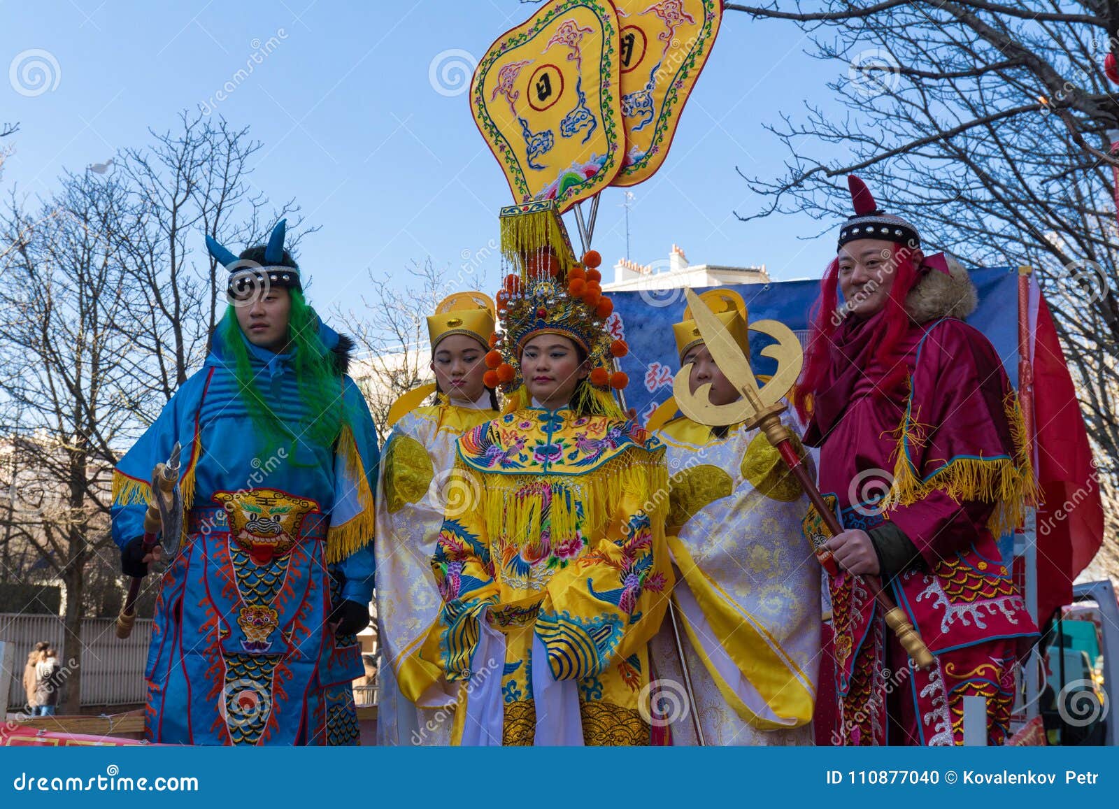 The Chinese Performer in Traditional Costume at the Chinese Lunar New ...