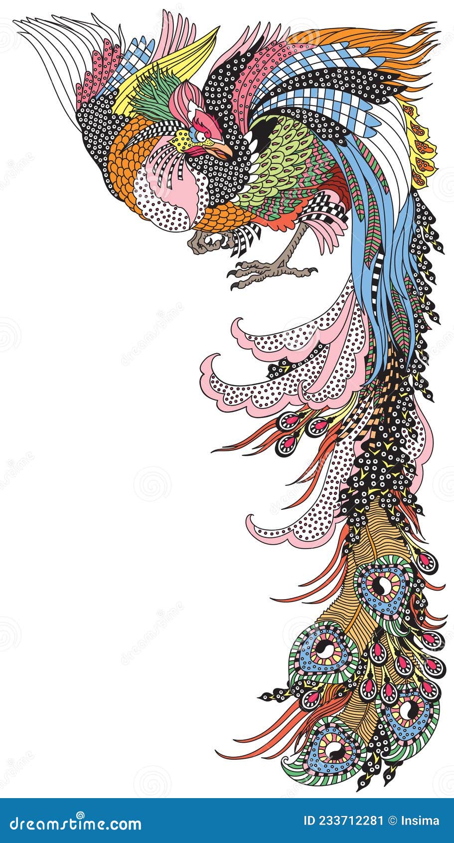 Chinese Phoenix or Feng Huang Stock Vector - Illustration of exotic ...