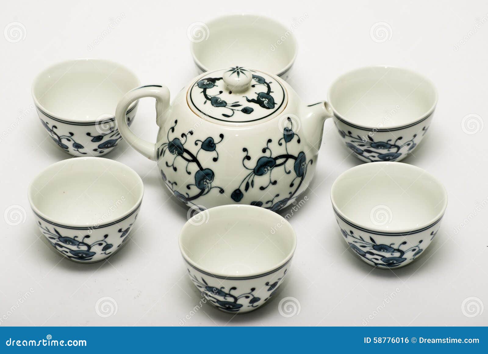 Chinese porcelain tea set stock photo. Image of porcelain 58776016