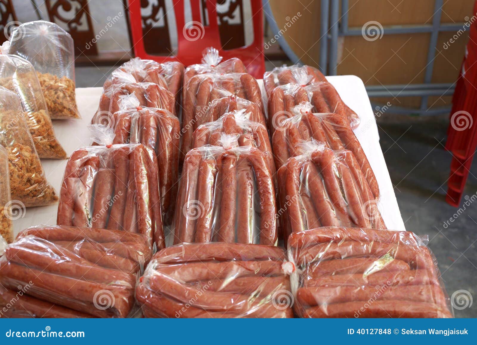 Chinese pork sausage stock photo. Image of meat, malaysia 40127848