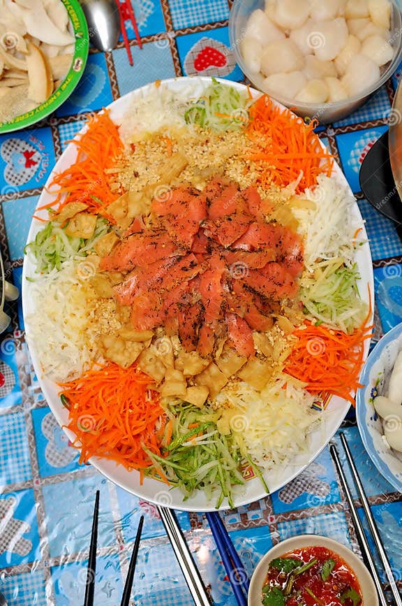 Chinese raw fish salad stock photo. Image of jelly, toss - 13302206