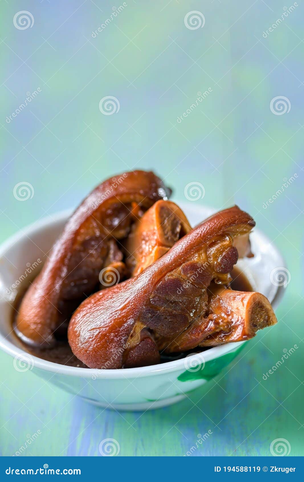 Chinese Red Braised Pork Leg Stock Image Image of trotter, closeup