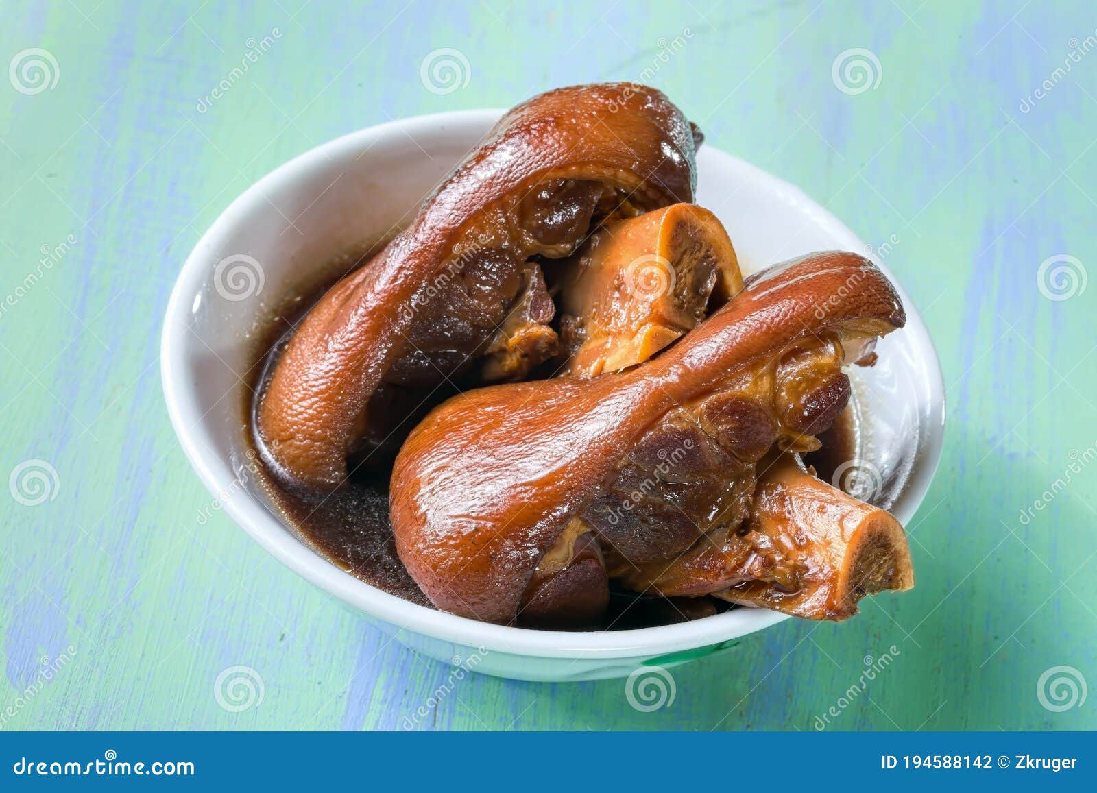 Chinese Red Braised Pork Leg Stock Photo Image of color, heart 194588142