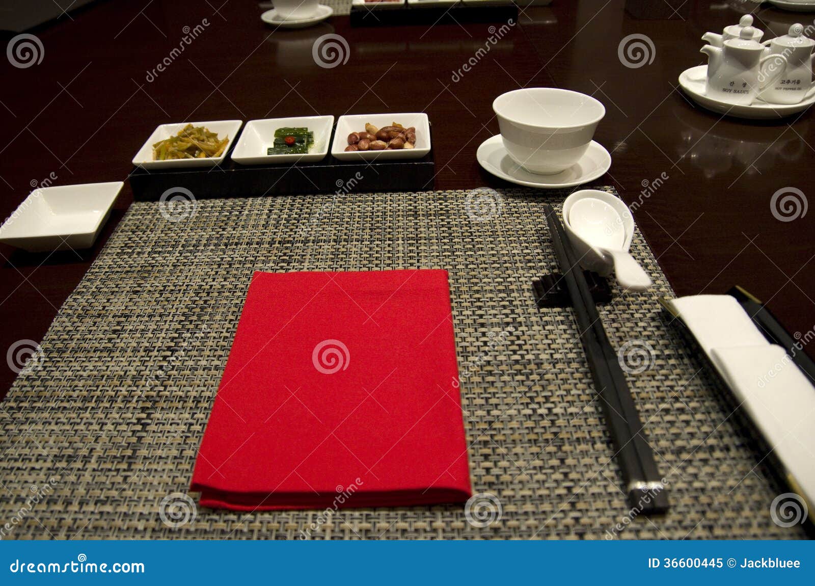 Chinese Restaurant Dining Table Setting Stock Image Image of chinese