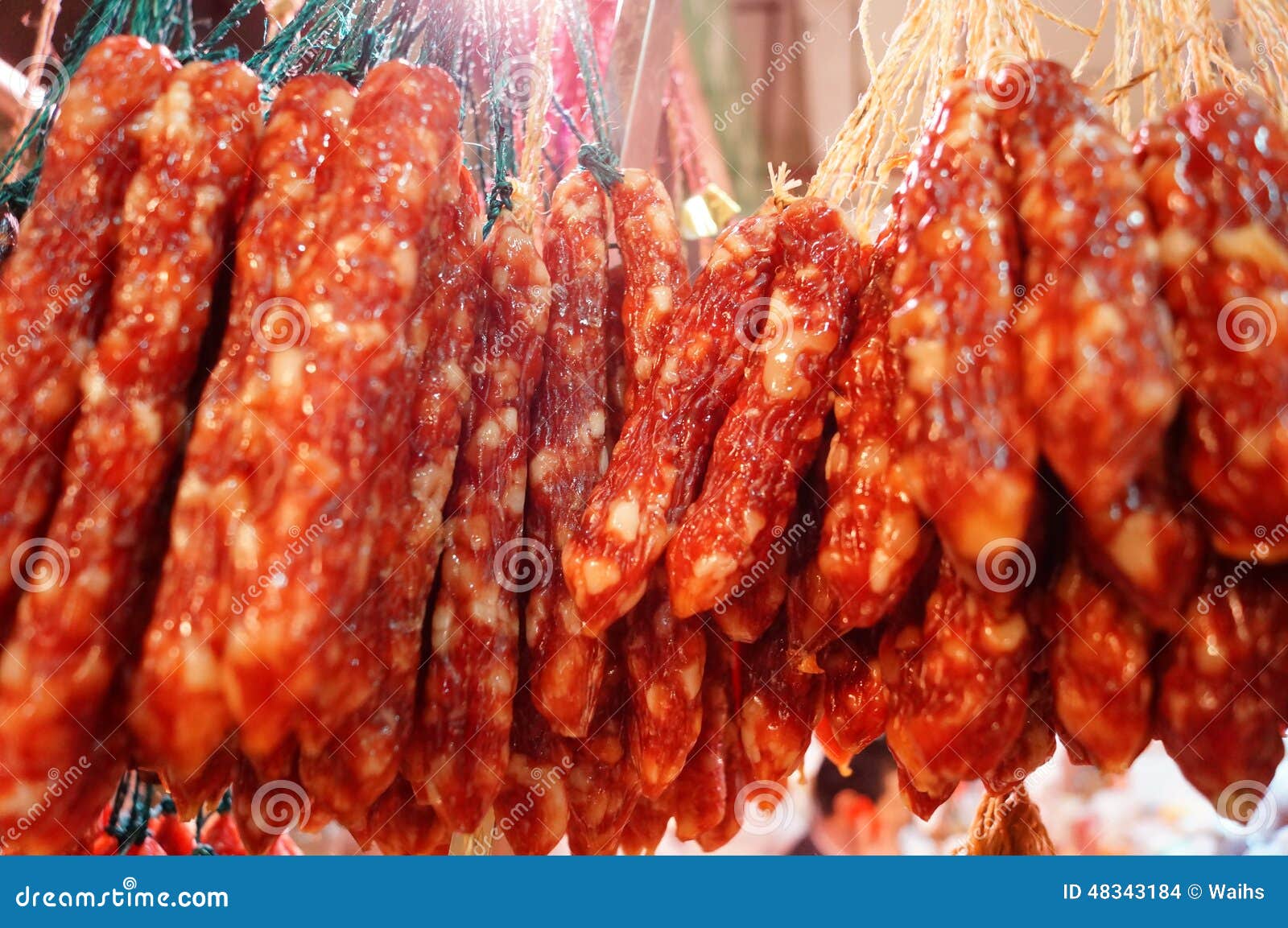 Chinese sausage stock photo. Image of marketing, sales 48343184