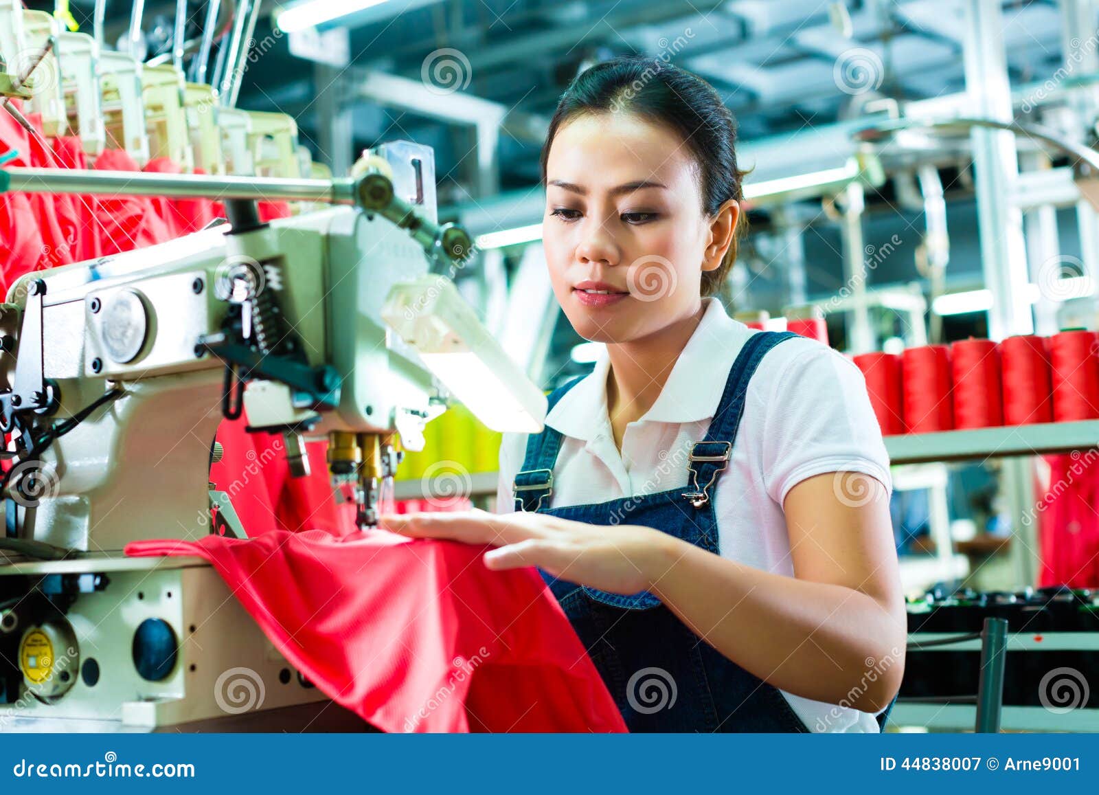 Chinese Seamstress in a Textile Factory Stock Image - Image of quantity ...