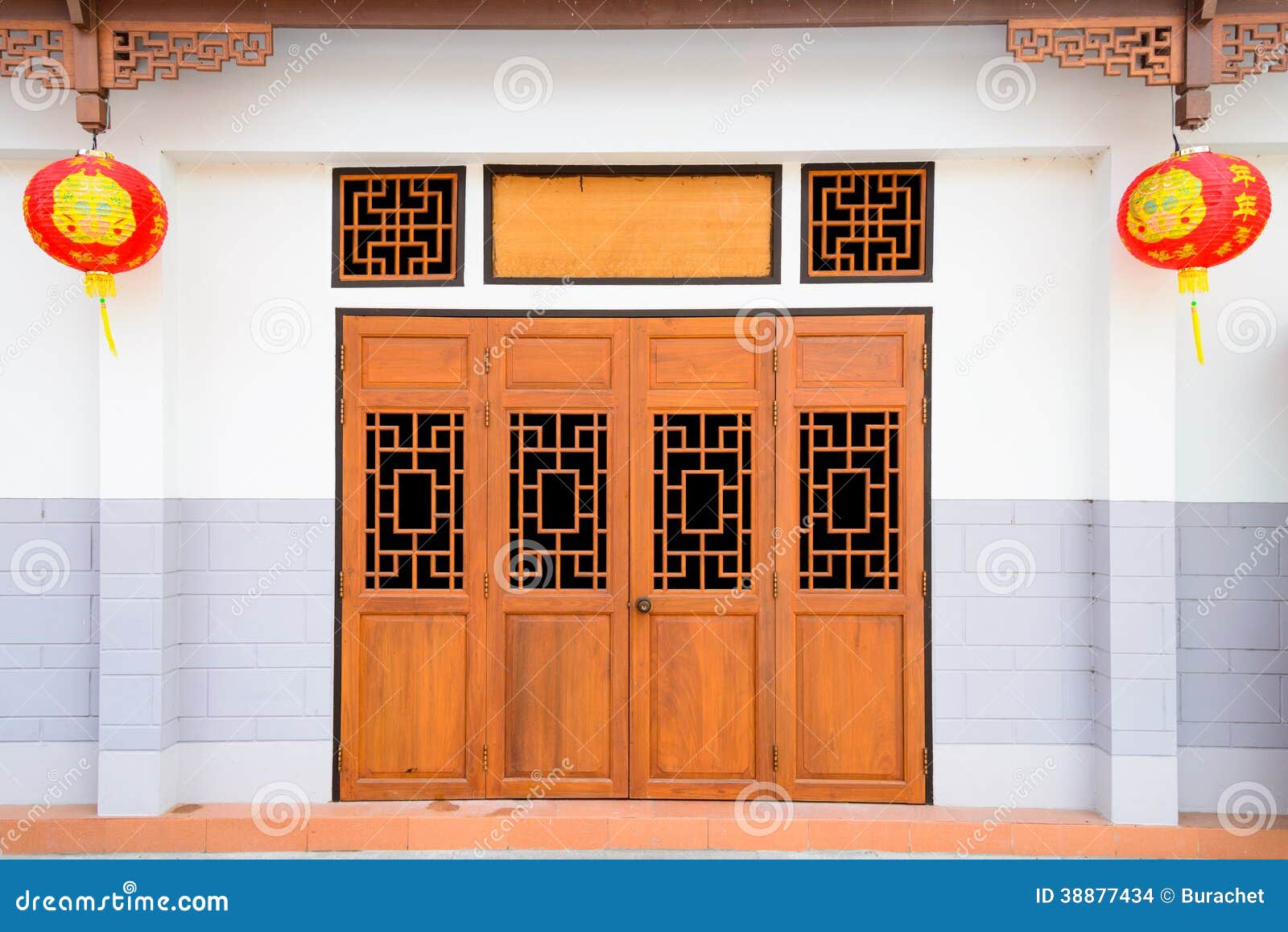 Chinese Shop's Door Stock Photo - Image: 38877434