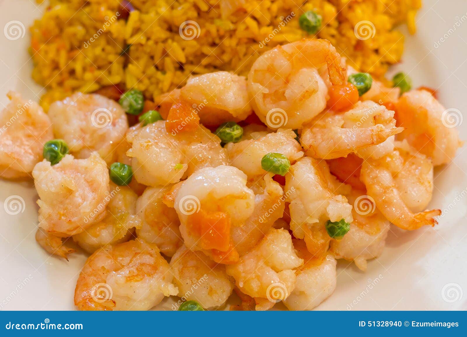 Chinese Shrimp stock photo. Image of dinner, yellow, plate - 51328940