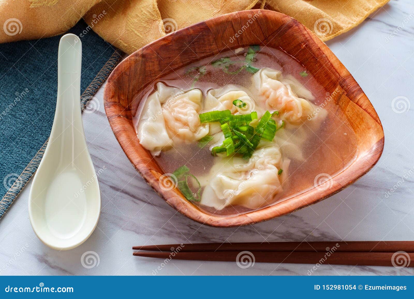 Chinese Shrimp Wonton Soup Stock Photo Image Of Food