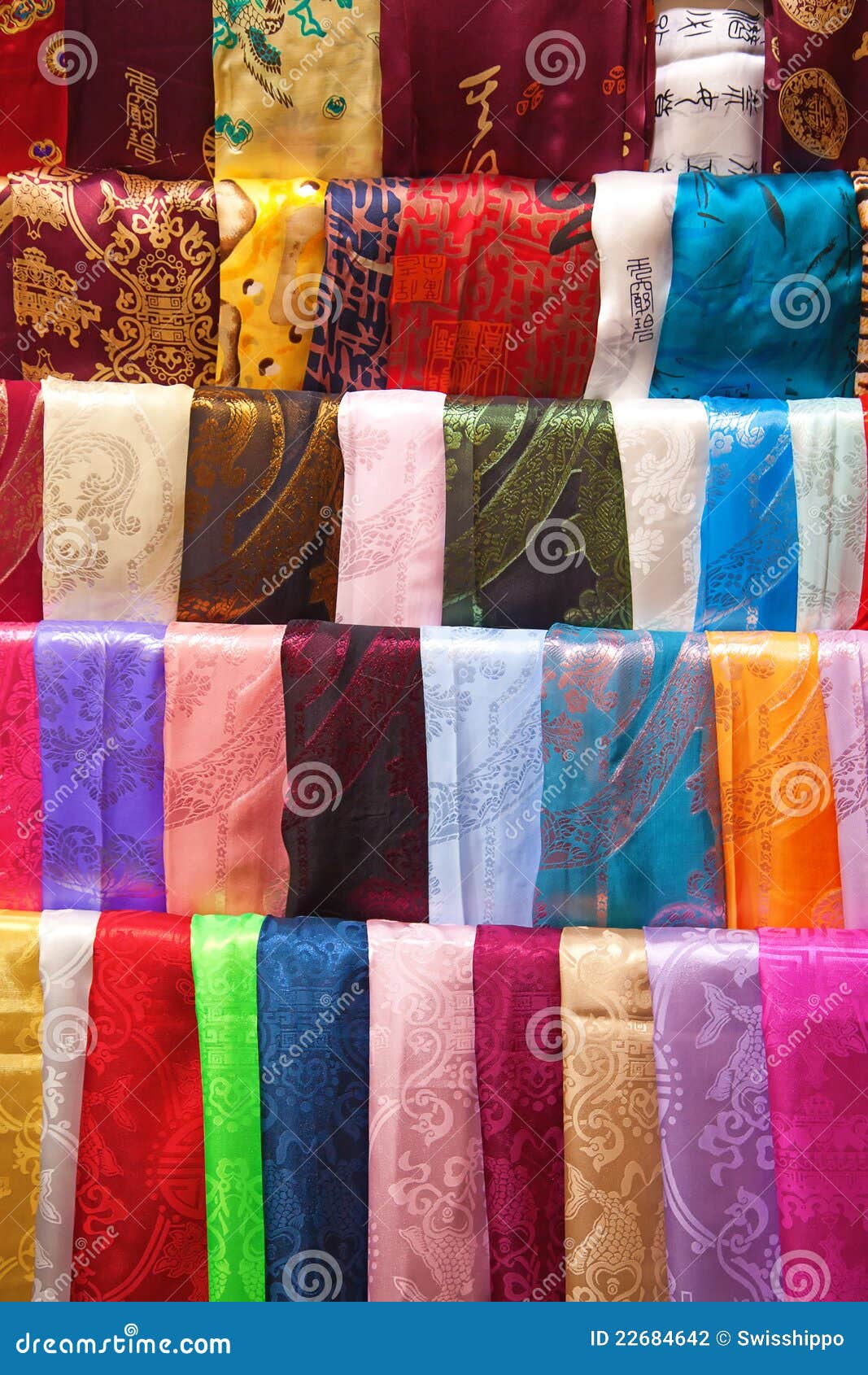 Chinese silk stock photo. Image of orange, fabric, background 22684642