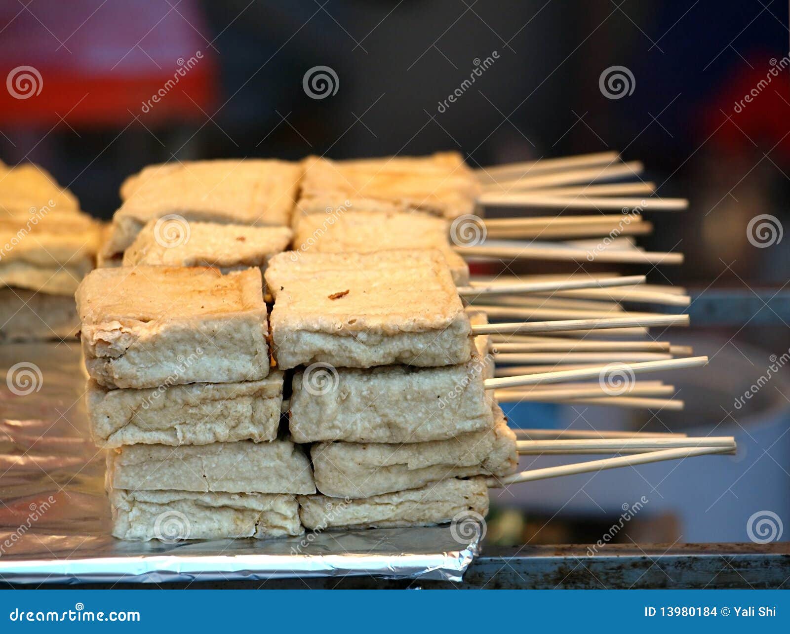 Chinese Smelly Tofu Snack stock photo. Image of blocks 13980184