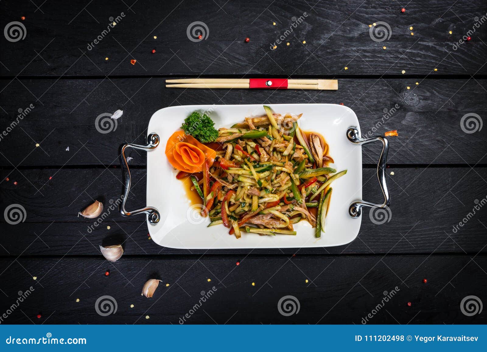 chinese meat salad with cucumber