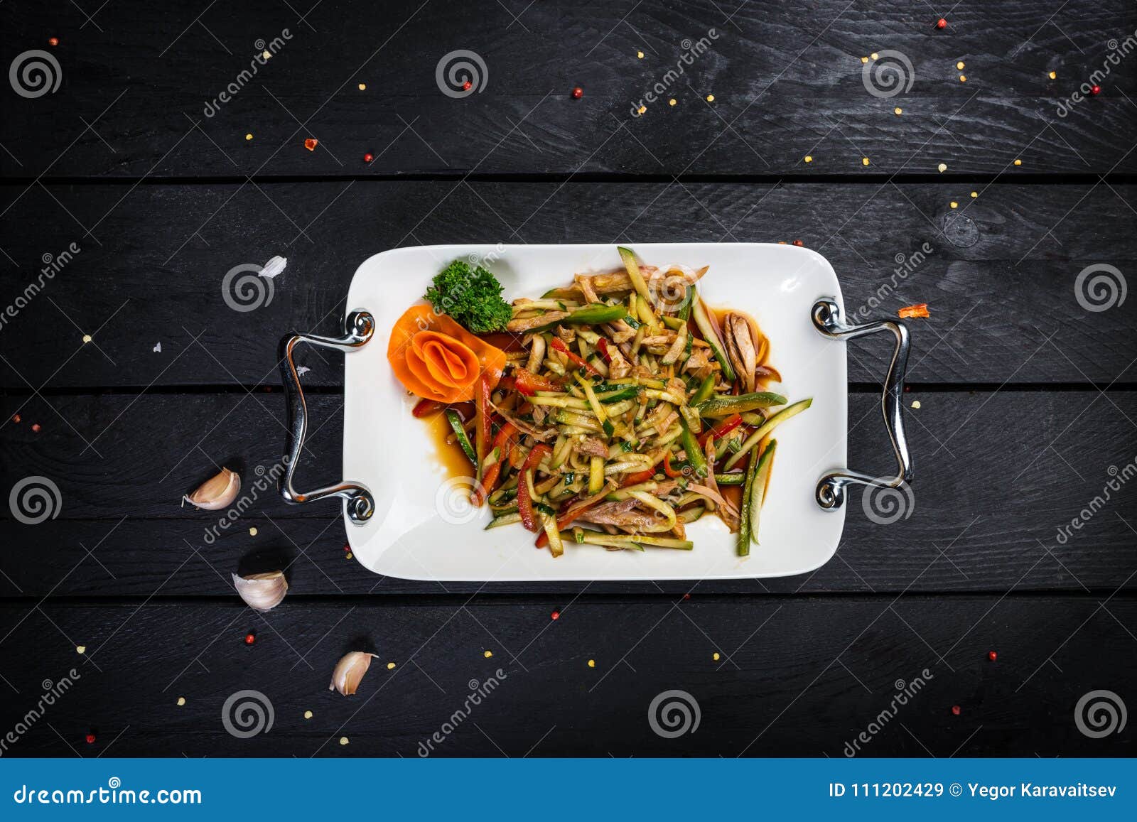 chinese meat salad with cucumber